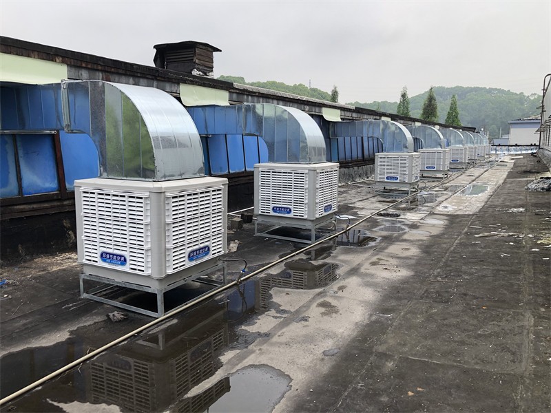 運用水冷式環(huán)保空調(diào)冷風(fēng)機的廠房車間通風(fēng)降溫工程